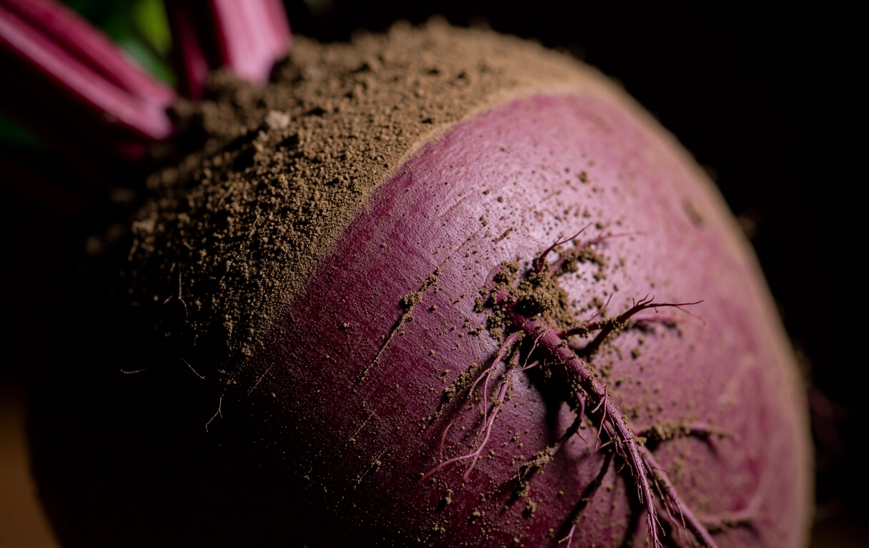 Detail červenej repy reprezentujúci surové dáta